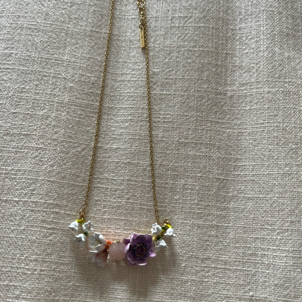 Gold and Purple Amethyst Necklace with Minimalist Design